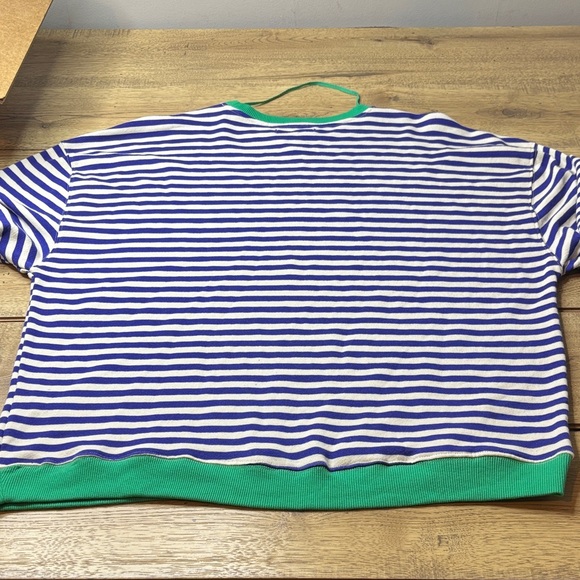 Women’s We The Free Oversized Classic Crewneck Striped Sweatshirt Size XL - Picture 4 of 6